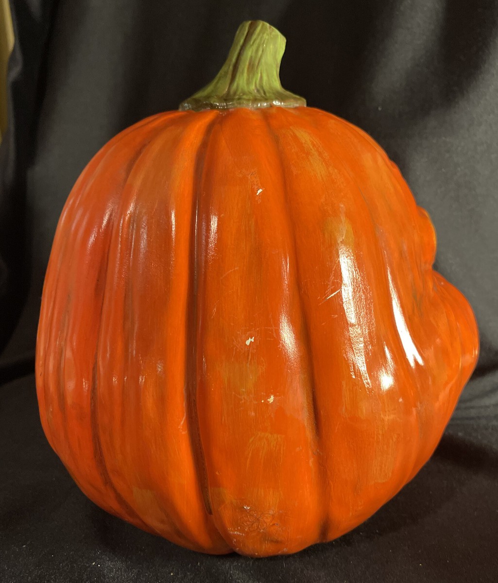 potiron❤︎ 1989 Scioto Ceramic Halloween Grumpy Pumpkin Jack O Lantern