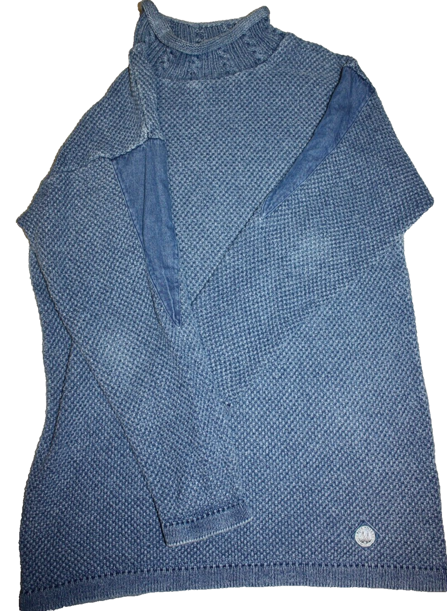 Womens Blue Willi's Indigo Blue Dyed Cotton Long Sleeve Womens Blue Willi's Indigo Blue Dyed Cotton Long Sleeve