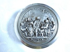 Gro&szlig;e, versilberte Deckeldose, Bonboniere