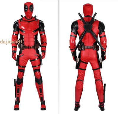 Deadpool 3 Wade Wilson Cosplay Costume Red Jumpsuit Halloween Men Shoes Outfits
