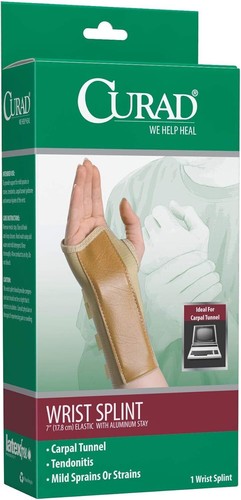 Curad 7" Elastic Carpal Tunnel Wrist Splint Left X-Large - Picture 2 of 4