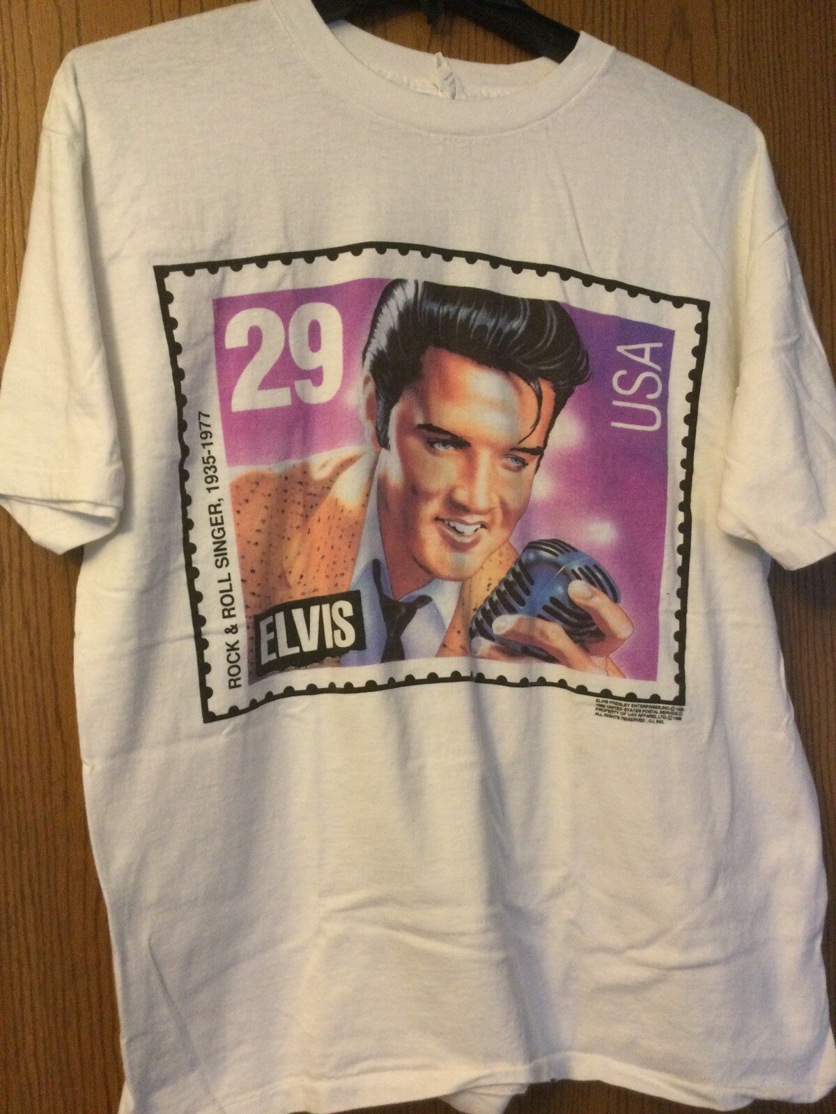 Elvis Presley Postage Stamp Image 1992 White Shir… Gem