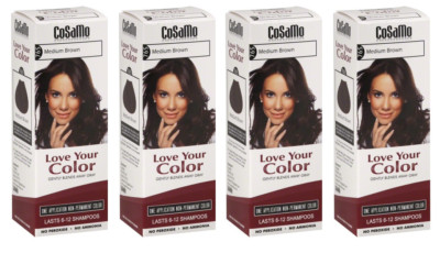 CoSaMo Hair Color #765 Medium Brown - Compares to Clairol Loving Care (4 Pack)