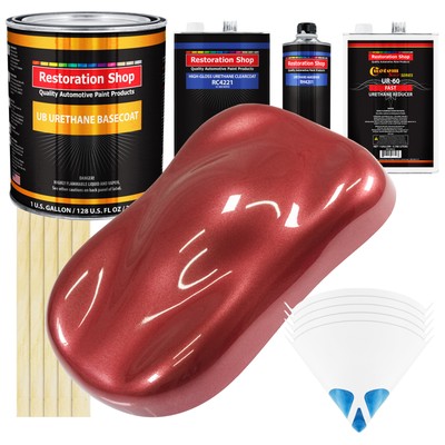 Mustang Candy Apple Red Metallic Gallon Kit URETHANE BASECOAT Car Paint FAST Kit