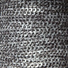 Sequin Stitched Trim 4mm ~ Black Houndstooth Print ~ Made in USA