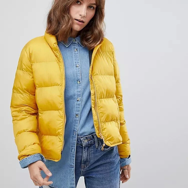 NWT Herschel Featherless High Fill Puffer Jacket / Arrowwood Yellow /  Women's L | eBay