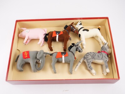 Steiff 400785 150th Centenary steiff Schwein Elefant Pferd Esel Hund Katze Dose