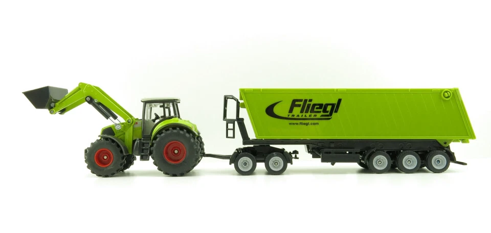 Siku 1949 Claas Axion 850 Tractor with Frontloader, Dolly Tipping Trailer 1:50 - Image 3 of 4