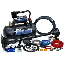 HornBlasters Safety 127H Loud Fire Truck Air Horn Kit w/ Compressor - 1 Trumpet