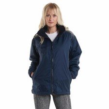 Uneek Jacket Reversible Fleece Rainproof Coat Windproof Top Hooded Reg Fit Warm