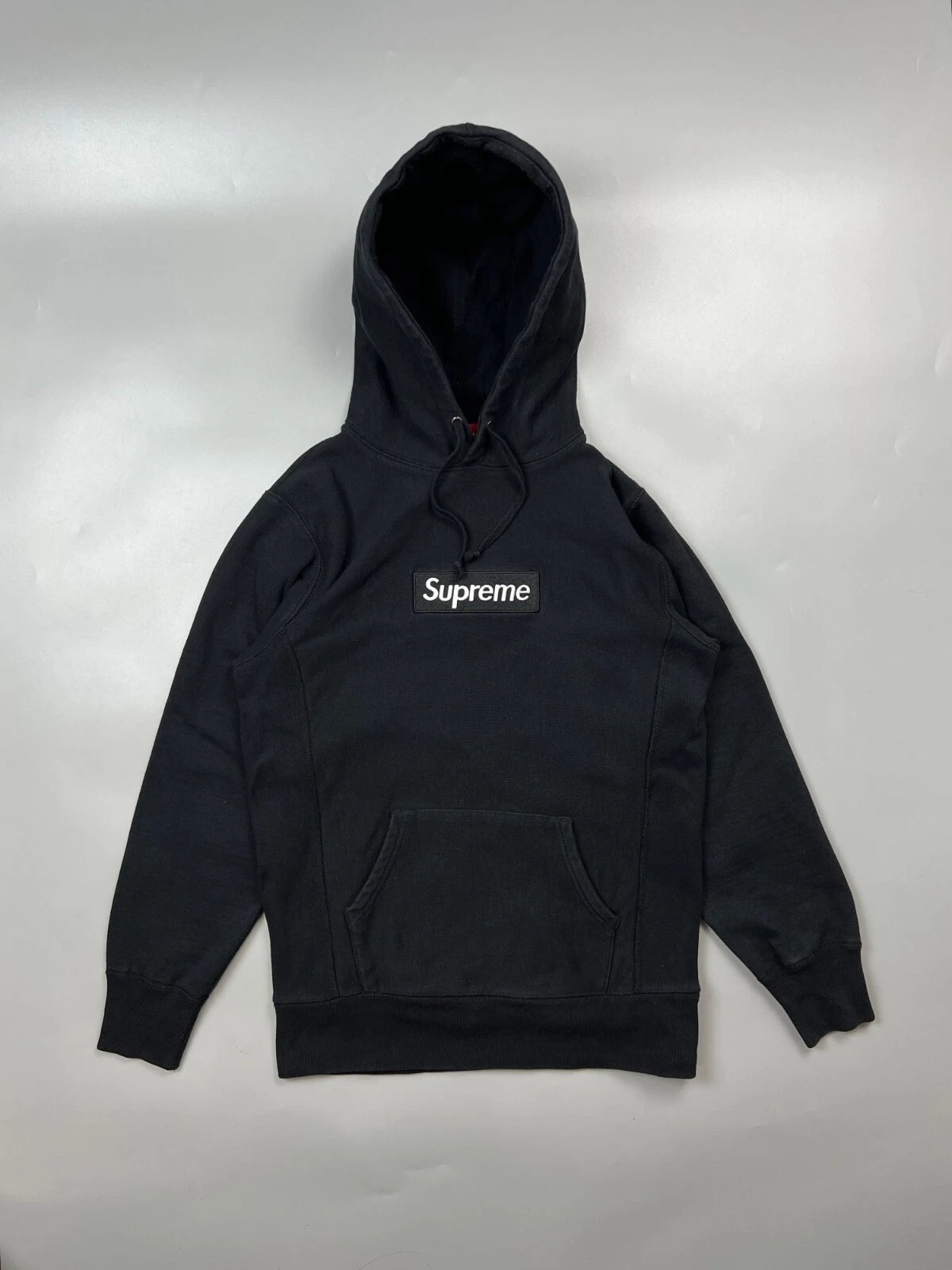 Sweat à capuche noir logo Supreme Box taille S (Y0155)