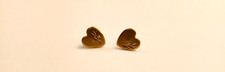 14K GOLD "HEART SHAPED" EARRINGS.