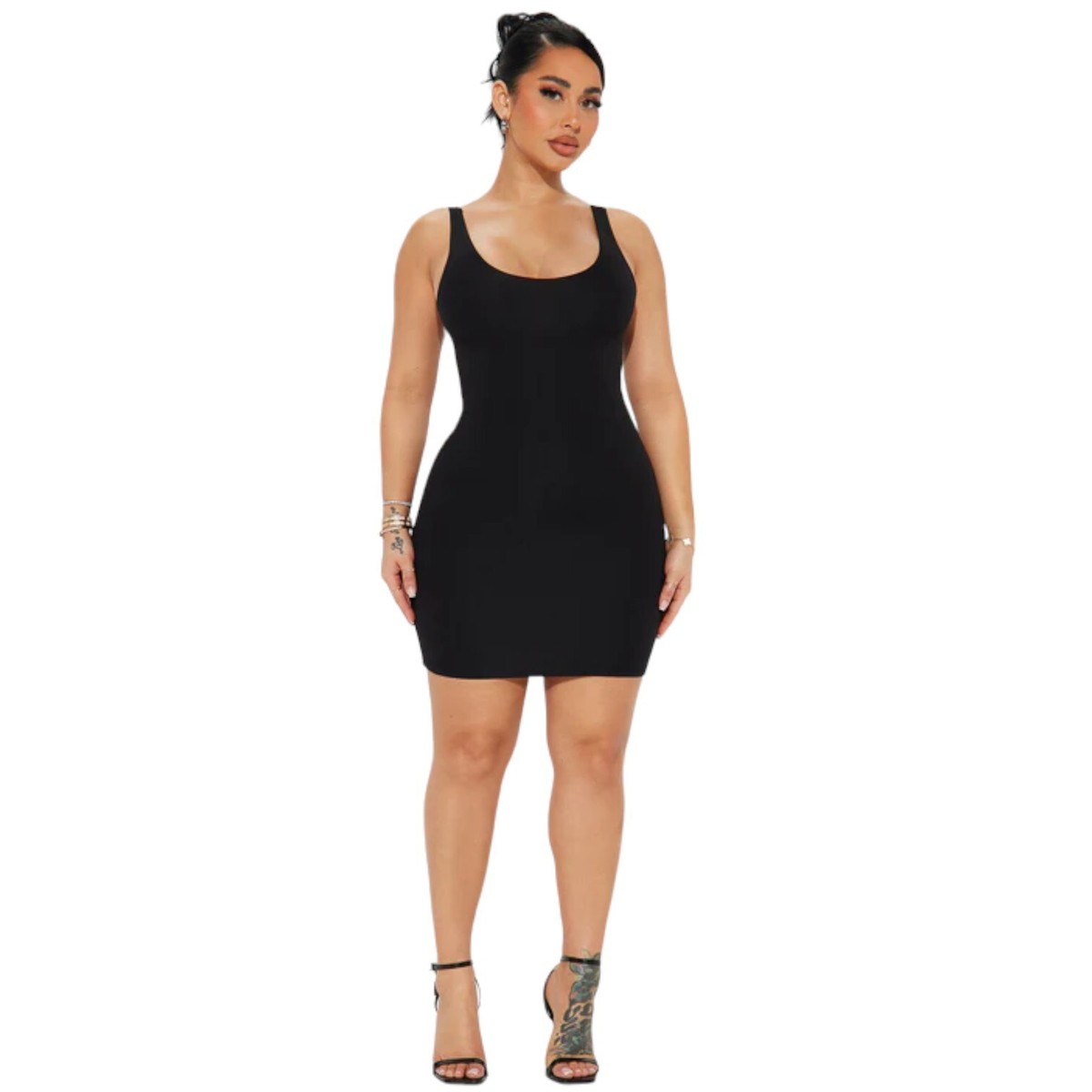 Annie Double Lined Mini Dress Black Women's Size Medium