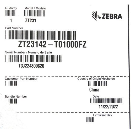 Zebra ZT231 Industrial Thermal Transfer Label Printer 203 dpi ZT23142-T01000FZ - Bild 9 von 15