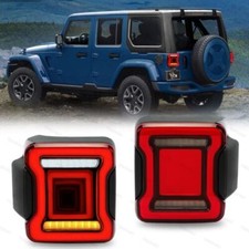 2X LED Hintere Rückleuchten mit Gelber Blinker für 2018-2023 Jeep Wrangler JL 