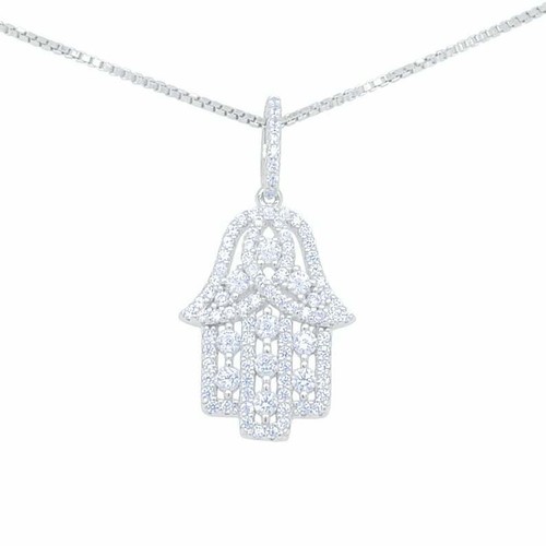 925 Sterling Silver Hamsa Necklace 