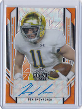 2021 Leaf Metal Draft BEN SKOWRONEK Orange Wave AUTO Autograph RC Rookie 4/4