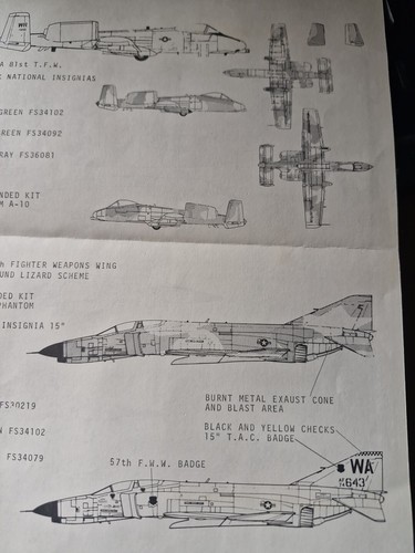 1/72 Microscale Tactical Air Command update: F-111A, A-7D, F-16A, A-10A, F-4E - Afbeelding 3 van 3