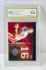 2008 Topps Chrome Joe Montana Dynasties QGS 9.5 Mint + #JM2