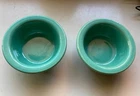 VINTAGE Bauer Pottery Plain Ware Jade Ramekins, TWO ! Excellent!