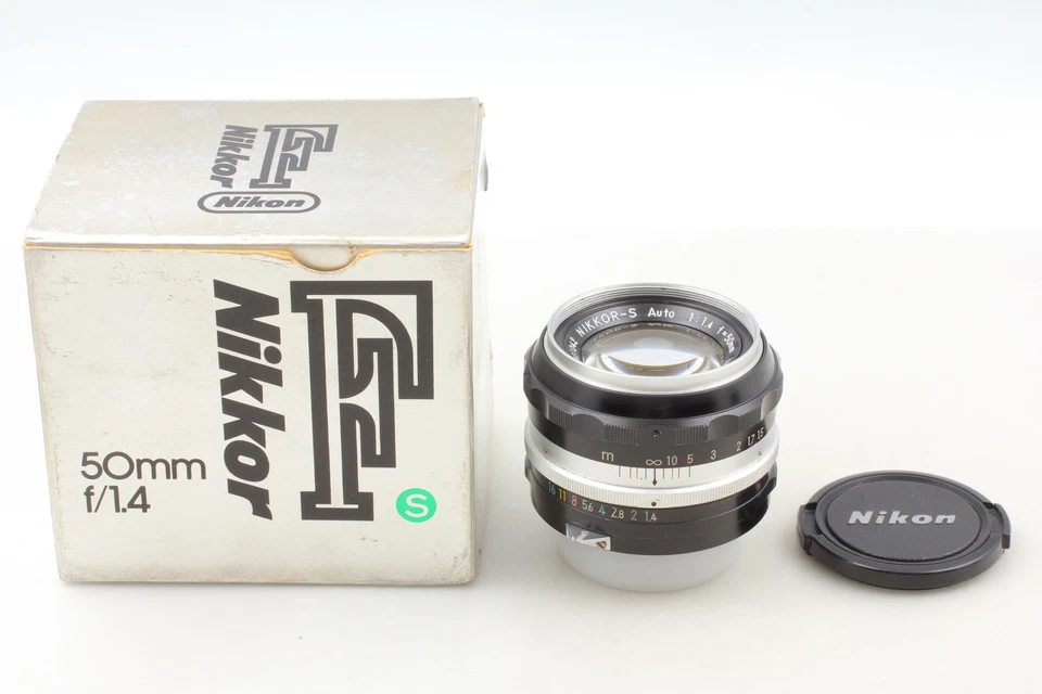 PAT PEND [Casi COMO NUEVO en Caja] Lente Nikon NIKKOR-S Auto 50mm F/1.4 No Ai MF JAPÓN Foto 2 de 4