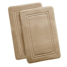 2pc 17x24 HeiQ Antimicrobial Memory Foam Bath...