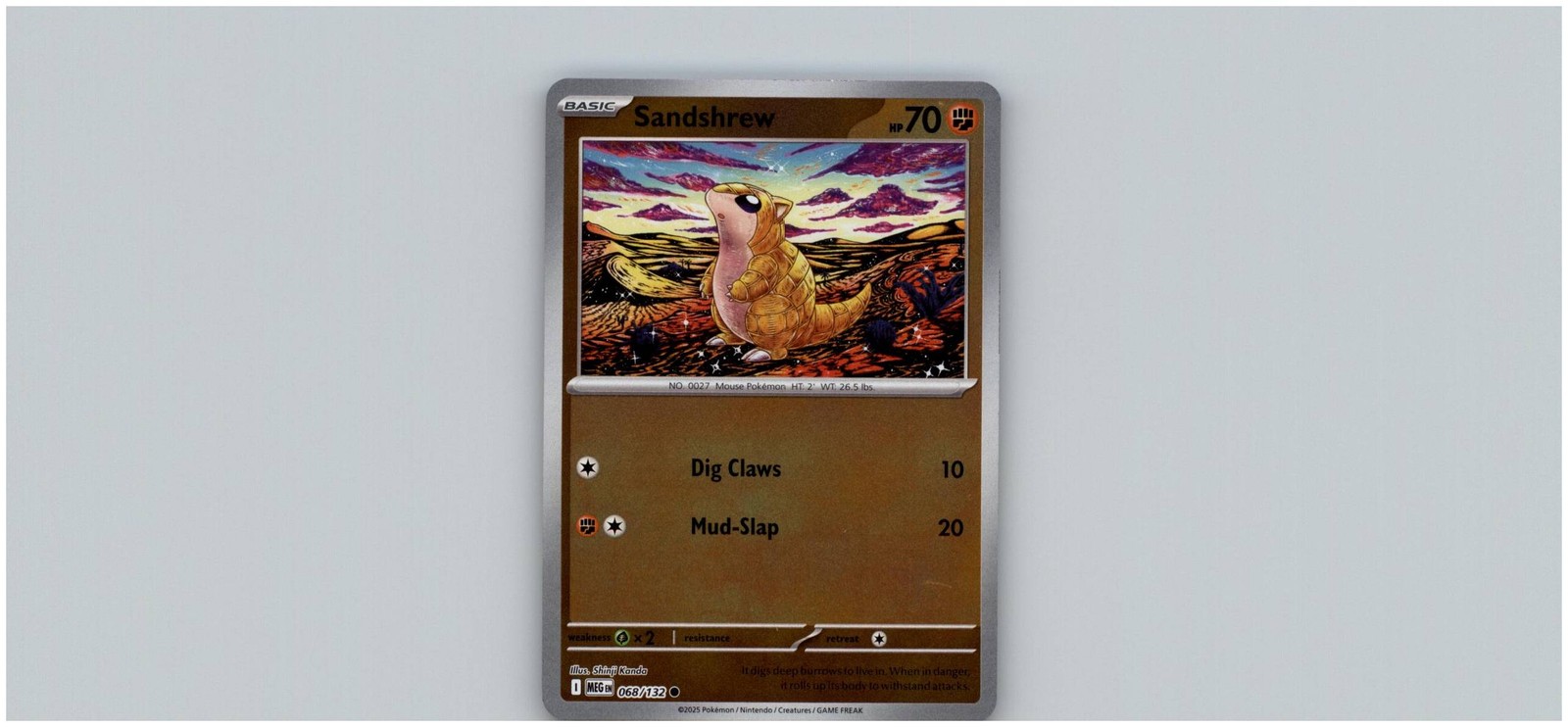 ME01: Mega Evolution #068/132 Sandshrew Reverse Holo