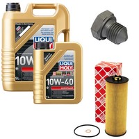 MotoröL Filter Set 10W-40 Liqui Moly 6 Liter + Schraube FüR Audi A4 2.5 TDI 8EC