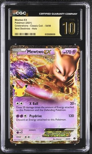 CGC 10 PRISTINE Mewtwo EX 54/99 Celebrations - Classic Coll. Pokemon