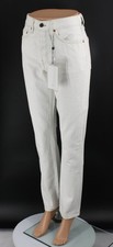 WARDROBE NYC HIGH RISE STRAIGHT LEG JEANS WOMENS WHITE 26 /  UK 8  RRP £340 AD