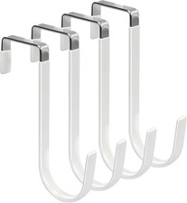 Over The Door Hanger Hook Groove S-Hooks for Hanging Robe Coat Towel, Rubber