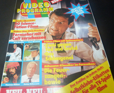 Video Programm Nr.3/1982 James Bond 007 Roger Moore/Elvis Presley/Edgar Wallace