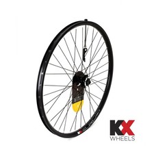 Ruota Bici MTB 26" Disco Doppia Parete Q/R Ruota Anteriore Nera 100mm