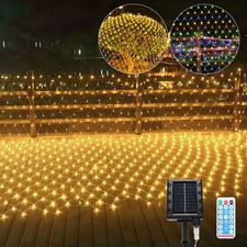 LED Lichternetz Solar Garten Außen Innen Xmas Lichtervorhang Lichterkette Party