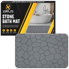Stone Bath Mat – Diatomaceous Earth Bathroom Mat – Quick Dry Bath Mat – Highl...