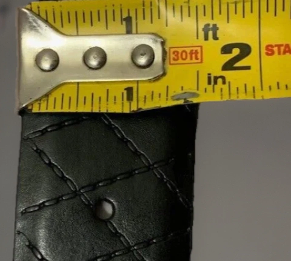 Cinturón Betsey Johnson Negro Lazo Leopardo Pequeño Mediano 30-33 De Colección Imitación Cuero Vegano Foto 3 de 4