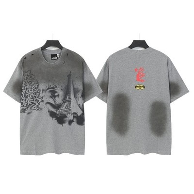 Graphic Hellstar tee shirt Men's Black/Gray Cotton NEW S-M-L-XL