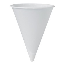 Bare Eco-Forward Disposable Paper Cone Cup White Paper 4.25 oz. 200 Ct 42R-2050
