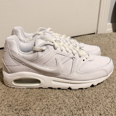 Nike Air Max Command Leather Low Top Lace-Up Sneakers White 749760-102 Men's