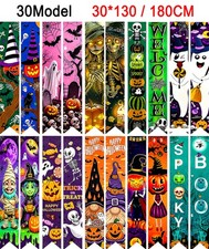 Halloween Vertical Door Banner Set Ghost Skull Pumpkin Party Hanging Decoration
