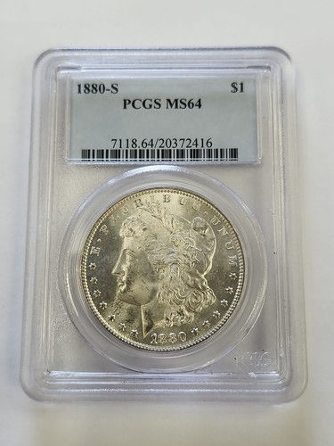 1880-S Morgan Silver Dollar MS64 PCGS