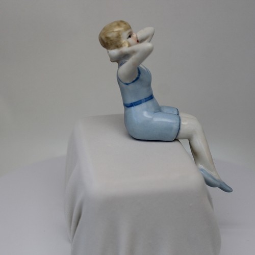 Figurine Baigneuse Pin-up Sexy Style Art Deco-allemand Style Art Nouveau Porcela - Photo 10/12