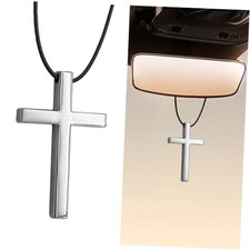 Cross Hanging Ornaments for Car Rear View Mirror, Car Cross Decor, Cross Silver