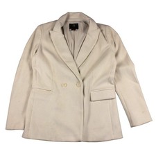 House of Harlow 1960 White Ivory Blazer Womens Medium Stretch Career Wear