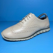 Cole Haan Zerogrand Wingtip Oxford CLII Sneakers in Sand Ivory Womens 8.5B