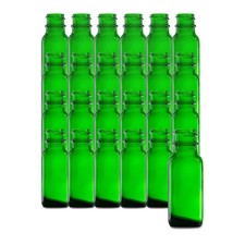 0.5 oz Green Glass Boston Round Bottle 18-400 Neck Finish - 24 Pack