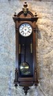 Vintage Antique USA Ansonia Regulator Wall Clock,2 Brass Weights,Walnut Case — photo 1