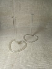 2 VTG Test Tube Propagation Clear Glass Bud Vase Flower Vases Heart Double Round