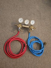 Uniweld Dual Nitrogen Regulator Manifold 4000 Psi 400 Psi Out W Hoses