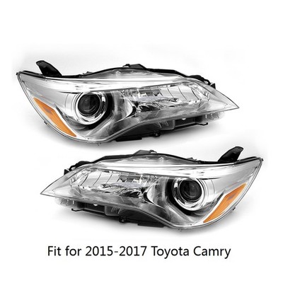 Fit 2015 2016 2017 Toyota Camry Left+Right Headlamps Headlights Head Light